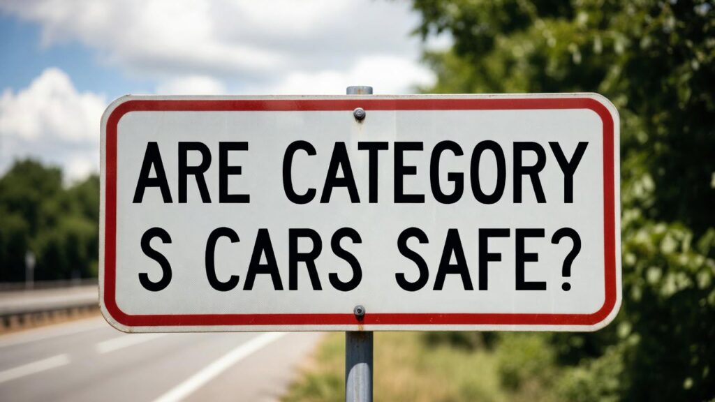a sign displaying warning Are Category S Cars Safe