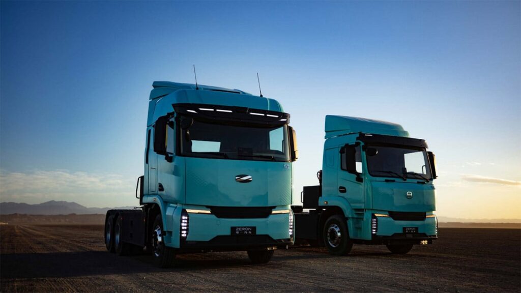 New energy heavy-duty trucks from Zeron, a Chinese electric heavy-duty truck startup.