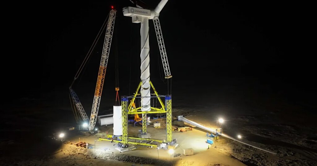 Fortescue Nabrawind deploy first crane-less wind turbine in Africa Fortescue Nabrawind deploy first crane-less wind turbine in Africa