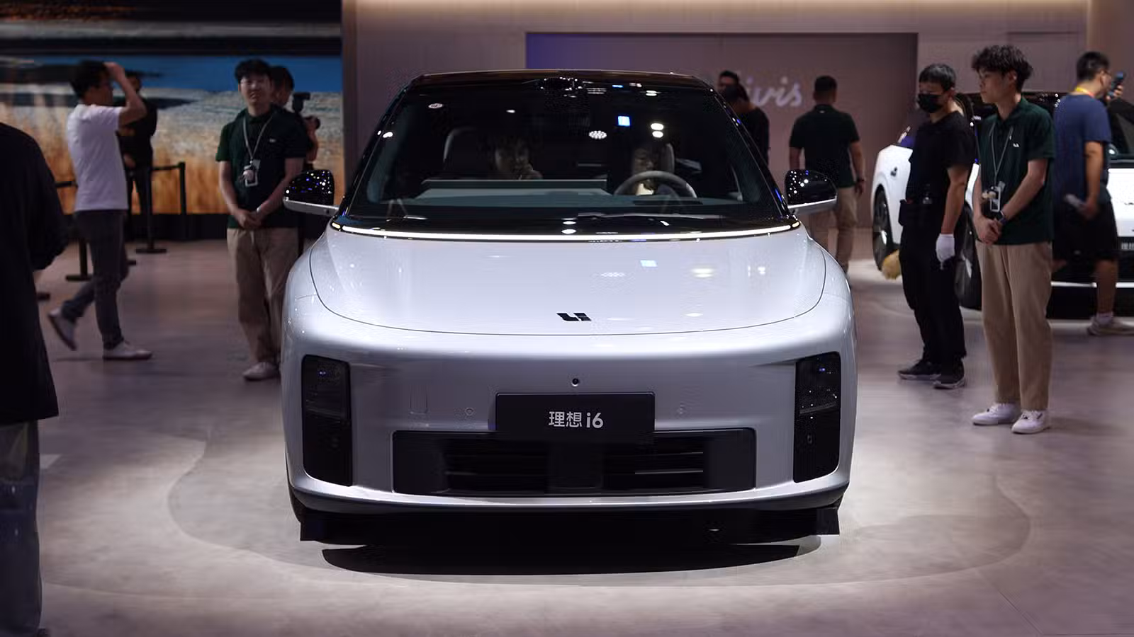 Li Auto to launch i6 in Europe in H2, MEGA in right-hand drive markets by year-end A Li i6 on display at the Beijing Auto Show in April 2026.