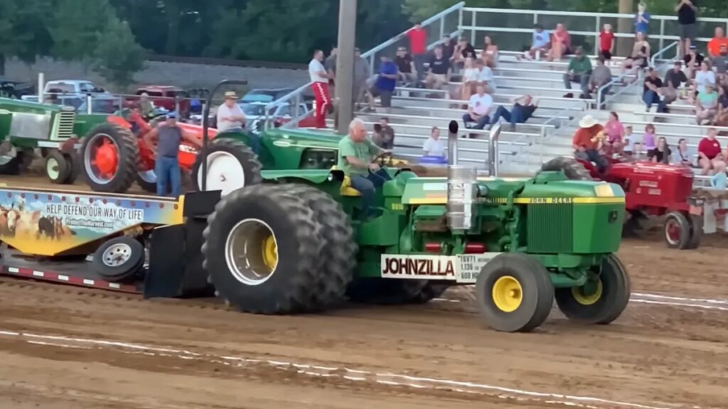 John Deere Tractor With V16 Detroit Diesel Tugboat Engine Is a Sled-Pulling Machine John Deere Tractor With V16 Detroit Diesel Tugboat Engine Is a Sled-Pulling Machine