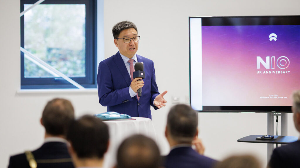 Nio marks 10 years of UK R&D with new engineering hub Zhang Hui, vice president of Nio Europe, spoke at the 10th-anniversary celebration of the company’s R&D center in the UK.