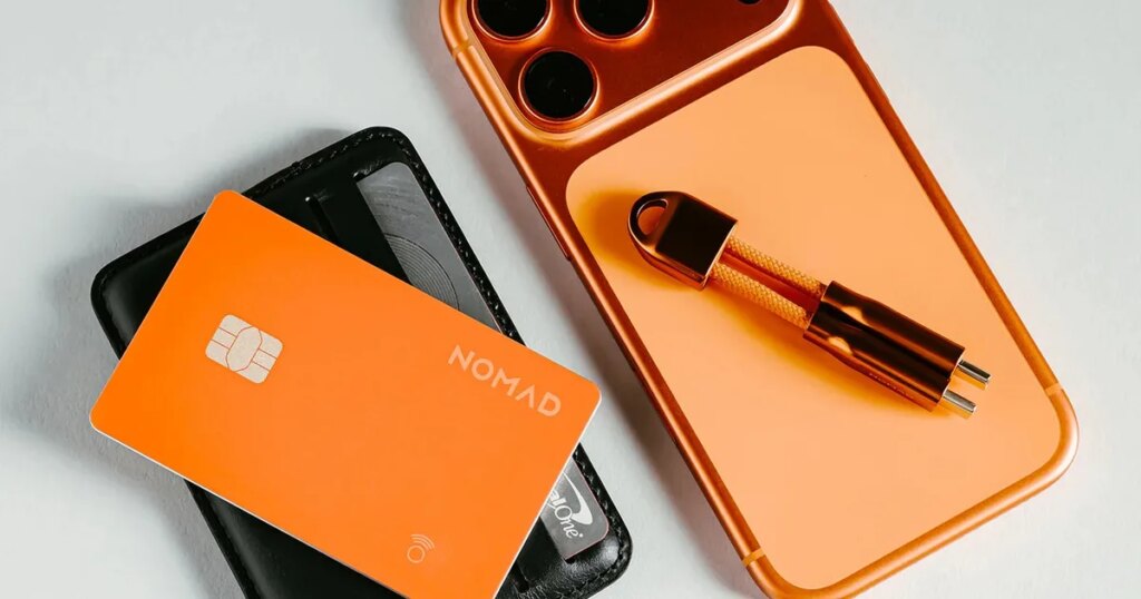 Nomad’s orange wallet tracker makes the AirTag look chunky and underdressed