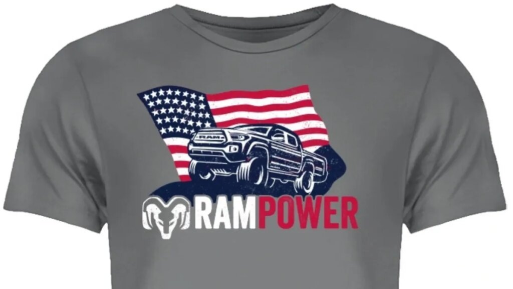 Ram Tried Selling a 'Patriotic T-Shirt' With an AI-Generated Tacoma and Botched American Flag