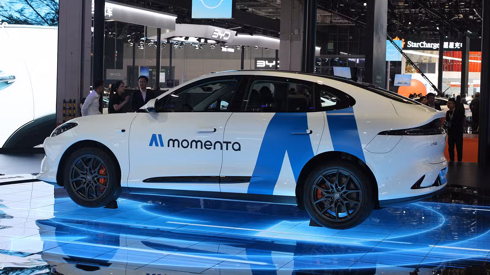 Self-driving firm Momenta files for Hong Kong listing A Momenta robotaxi on display at the Shanghai Auto Show in April 2025.