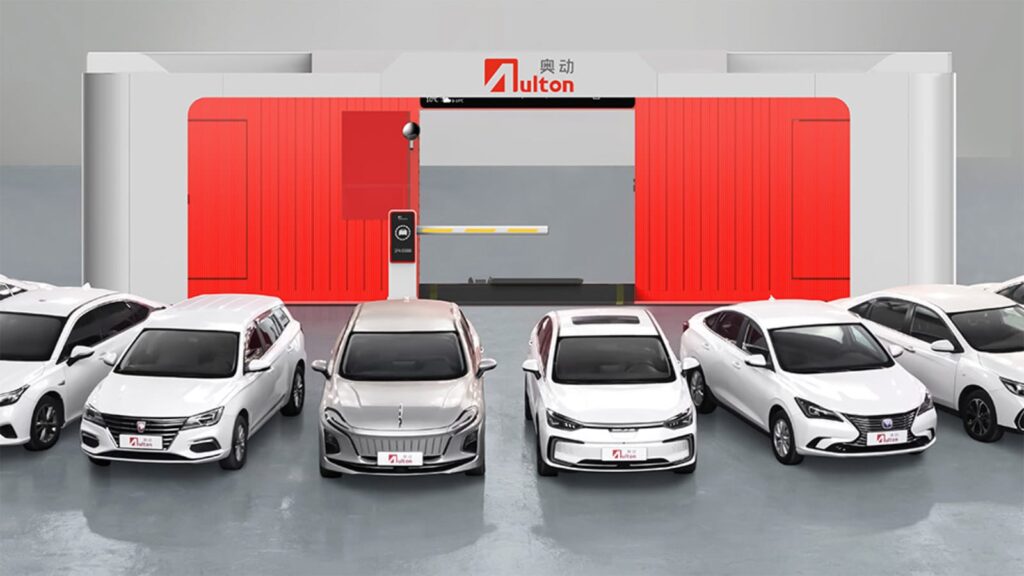 A screenshot from Aulton's website shows its battery swap station.