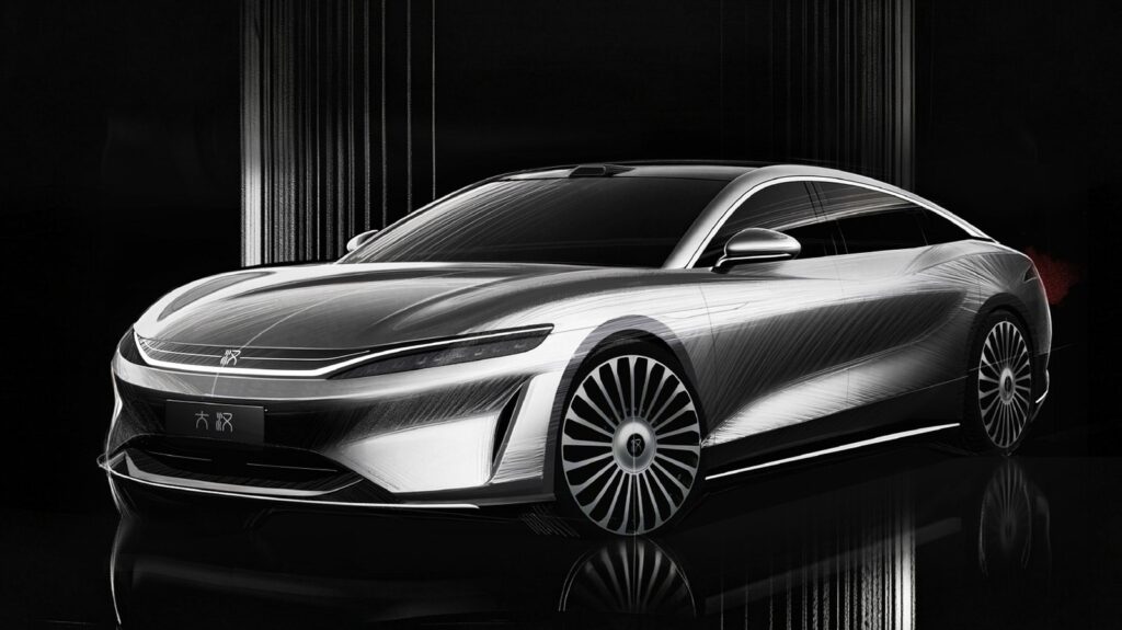 A design sketch of the BYD Da Han.