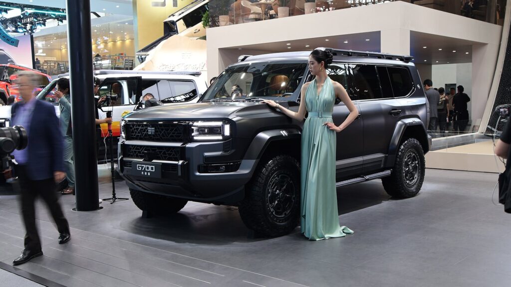A Chery model on display at the Beijing Auto Show in April 2026.
