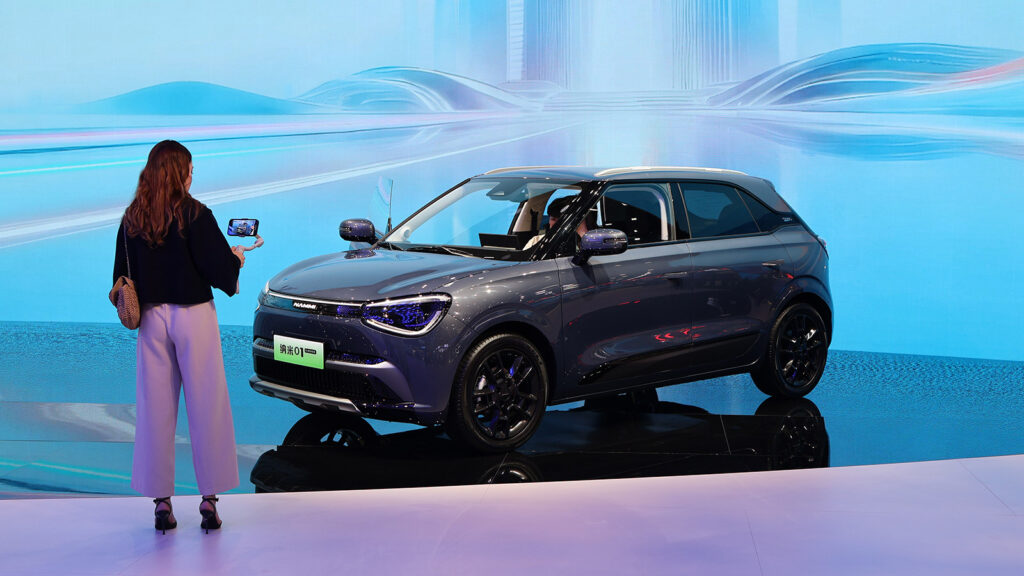 Dongfeng readies Canada EV push, eyes first 2 models next year A Dongfeng Nammi 01 on display at the Beijing Auto Show in April 2026.