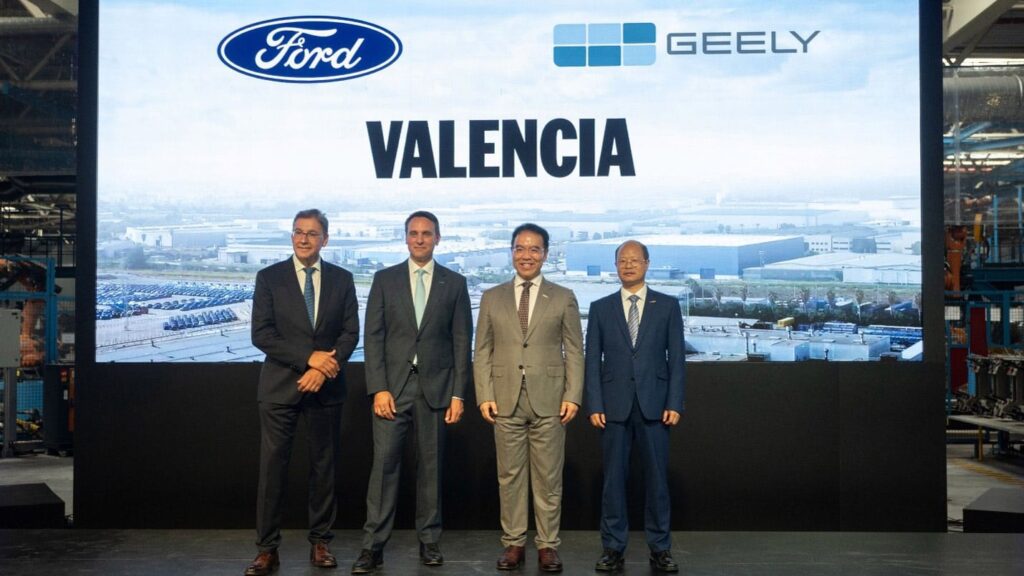 Geely gains European production foothold through joint venture with Ford in Spain Geely and Ford have reached an agreement to establish a joint venture in Valencia, Spain, to share factory capacity.
