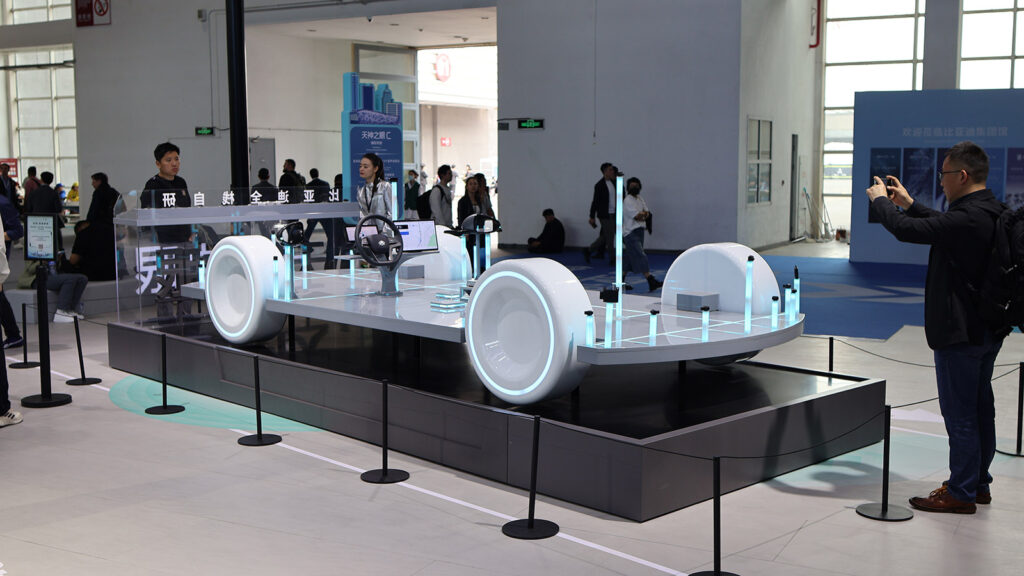 A prototype of BYD's intelligent driving solution showcased at the Beijing Auto Show in April 2026.