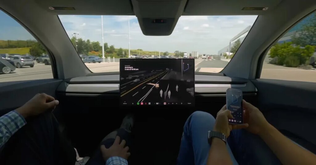 Tesla claims Cybercab driving employees at Giga Texas — in a parking lot