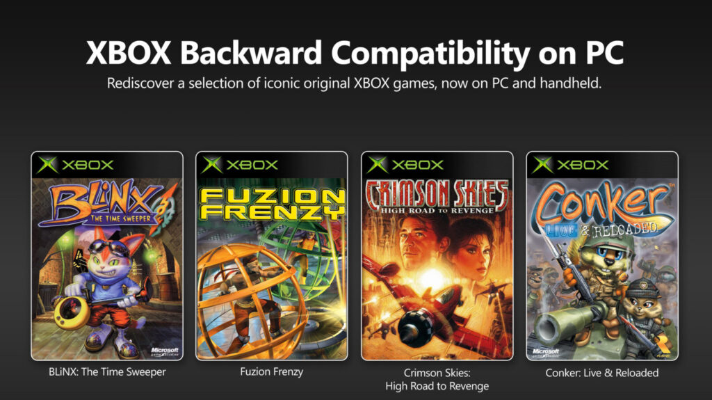 Xbox Is Bringing Games From Its Original Console To PC