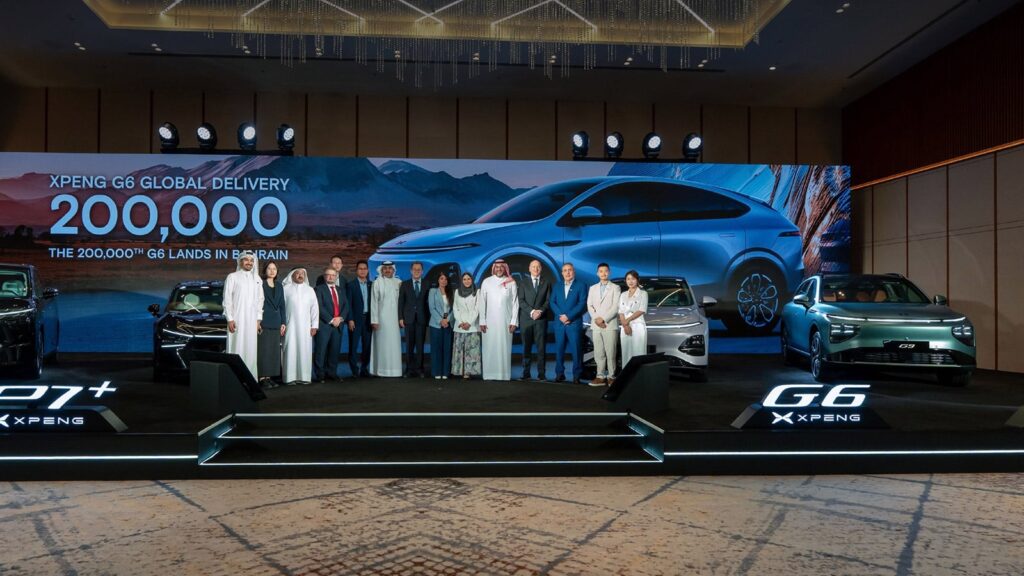 Xpeng delivered its 200,000th G6 SUV worldwide in Bahrain.