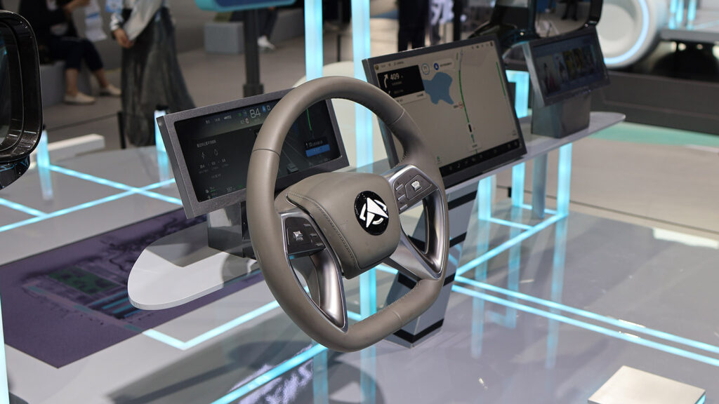 China sets unified safety baseline for L3, L4 autonomous driving A prototype of BYD's autonomous driving system on display at the Beijing Auto Show in April 2026.