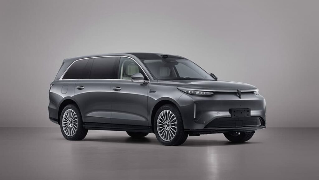 A regulatory filing image of the all-electric version of GWM’s Wey V9X.