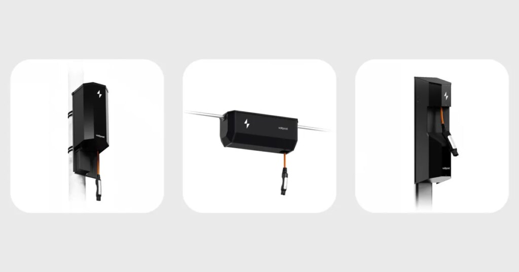 These EV chargers hang from garage ceilings – and install in hours