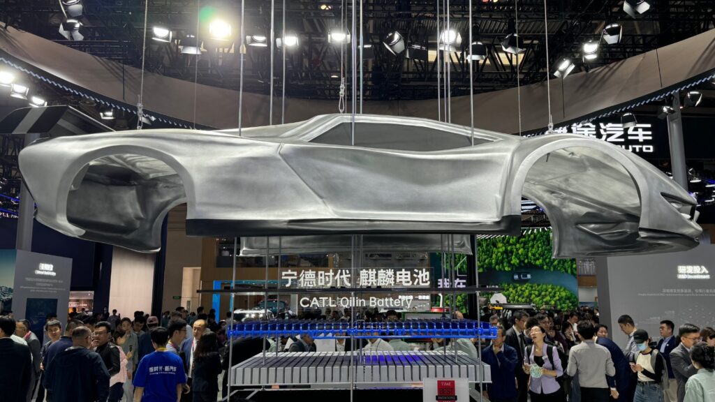 The CATL Qilin Battery, showcased at the Beijing Auto Show in April 2024.