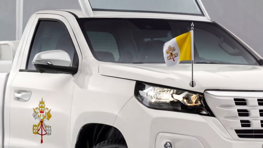 Of Course The First American Pope Has A Pickup Truck Popemobile