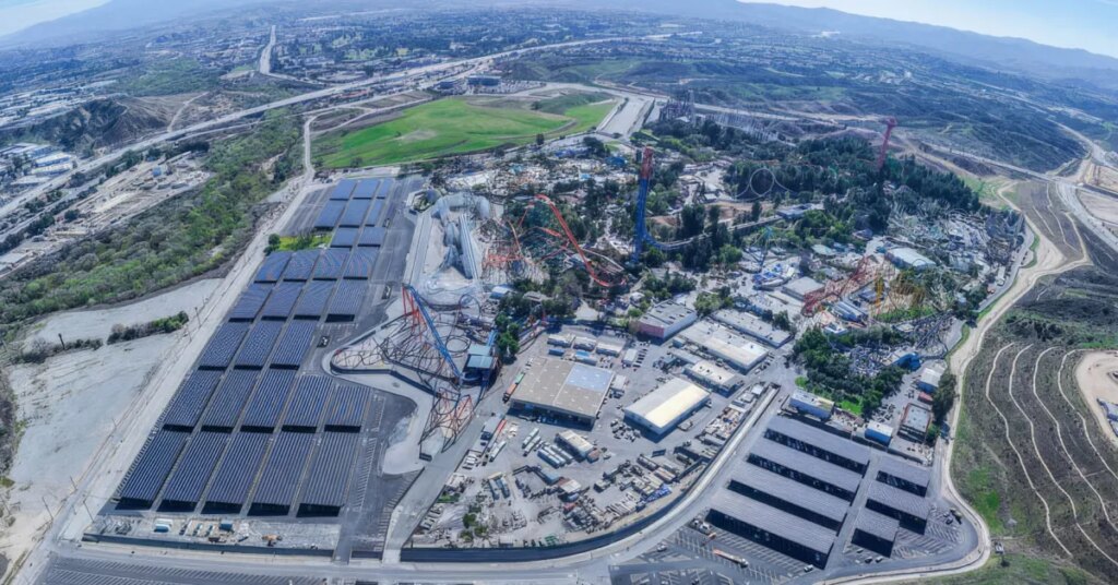 Six Flags has installed one of the largest solar carports in the US Six Flags has installed one of the largest solar carports in the US