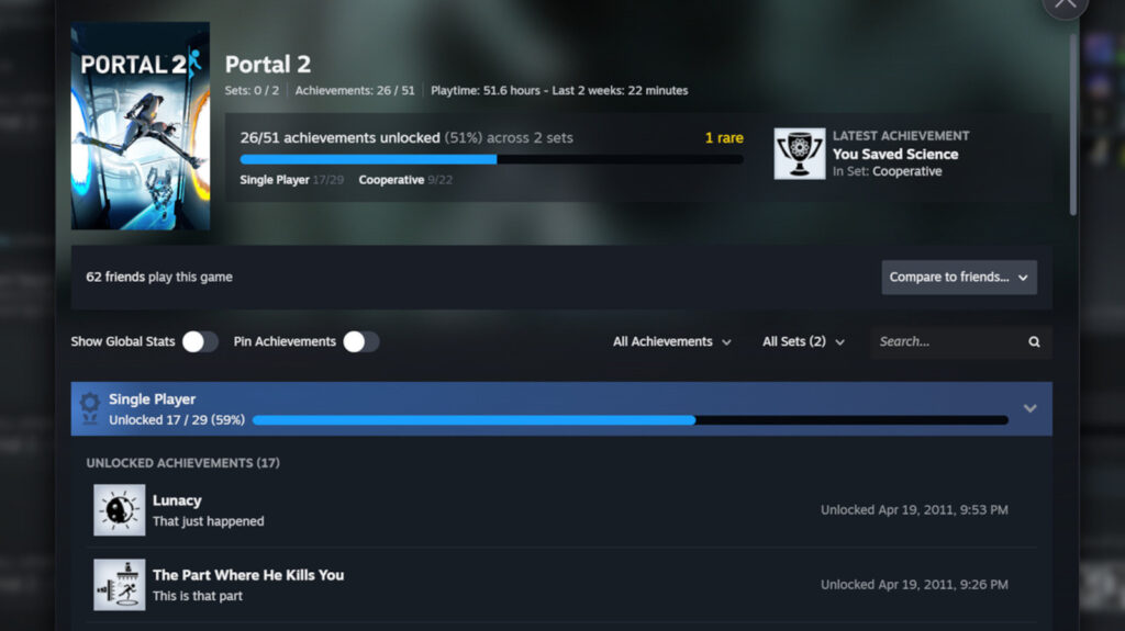 Steam Achievement Sets Will Stop DLCs From Ruining Your 100 Percent Record