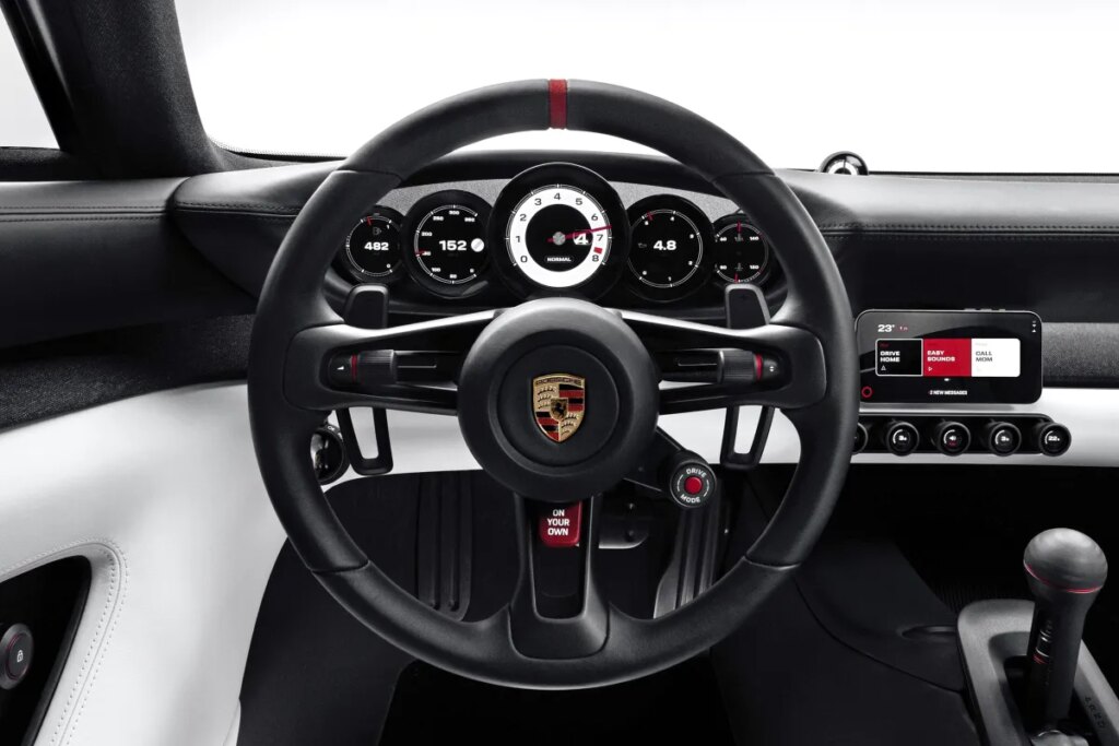The Porsche Mission S Has an Analog Tach Needle Because Digital Detox Is Luxury Now