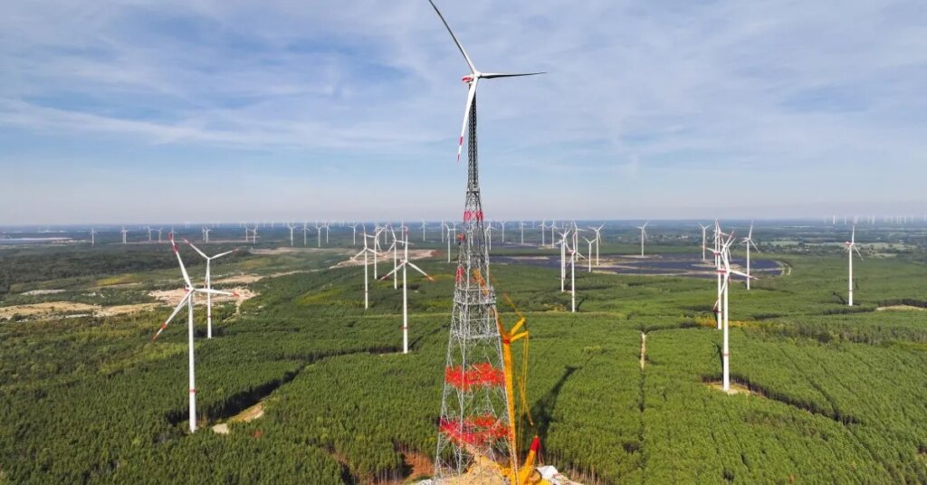 The world's tallest wind turbine just reached 1,197 feet