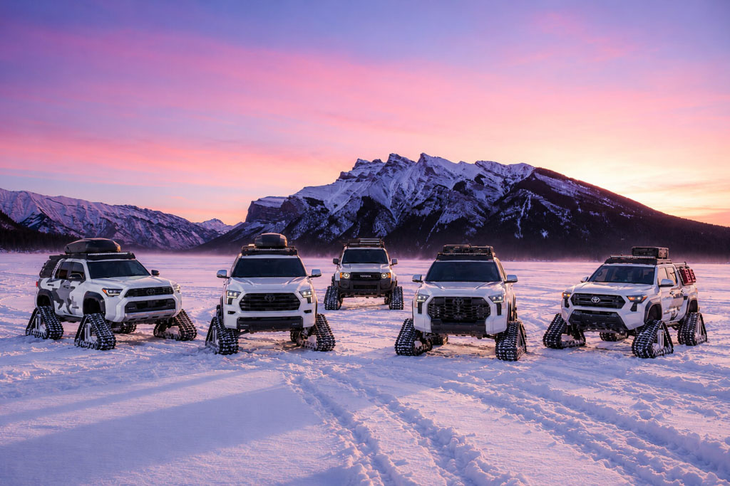 Toyota Unleashes Five Snowhunter Concepts for SEMA With Snow Tracks and Serious Off-Road Upgrades : Automotive Addicts Toyota Unleashes Five Snowhunter Concepts for SEMA With Snow Tracks and Serious Off-Road Upgrades : Automotive Addicts