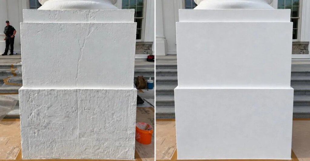 Trump posts AI-edited photo to brag about White House restoration work Trump posts AI-edited photo to brag about White House restoration work